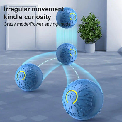 Smart Dog Toy Ball Automatic Moving Bouncing Electronic Interactive Pet Toy Multi Functional High-Tech Intelligent Pet Toys
