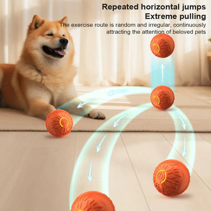 Smart Dog Toy Ball Automatic Moving Bouncing Electronic Interactive Pet Toy Multi Functional High-Tech Intelligent Pet Toys